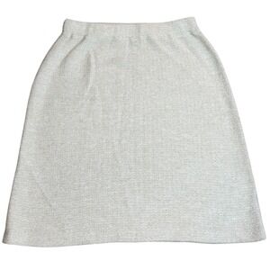 Vintage St. John Collection Santana Wool Skirt Size 4 USA Made Metallic